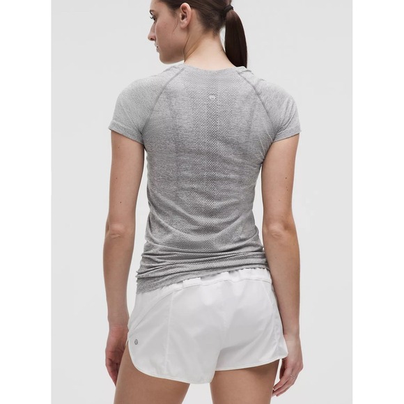 Lululemon Swiftly Tech Short Sleeve Shirt 2.0 Gray Womens Size 12 Hip Length - Picture 6 of 10